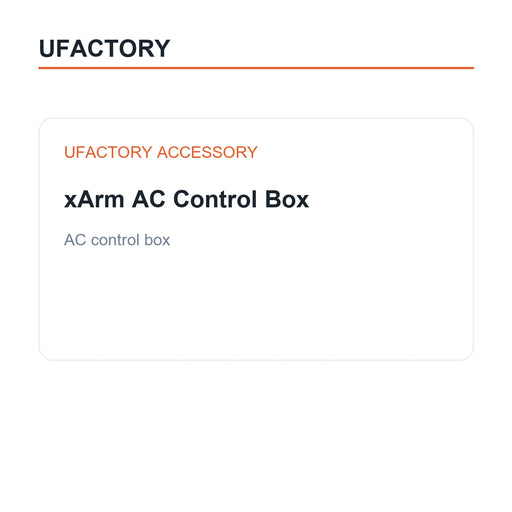 UFACTORY xArm AC Control Box — white-background product information tile