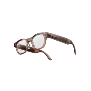 VIVE Eagle AI Glasses — Square Glossy Coffee (Clear)