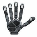Wonik Allegro Hand V6 V five-finger robotic hand with vision-based tactile fingertips on a white background
