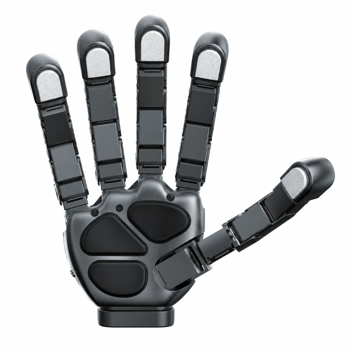 Wonik Allegro Hand V6 V five-finger robotic hand with vision-based tactile fingertips on a white background