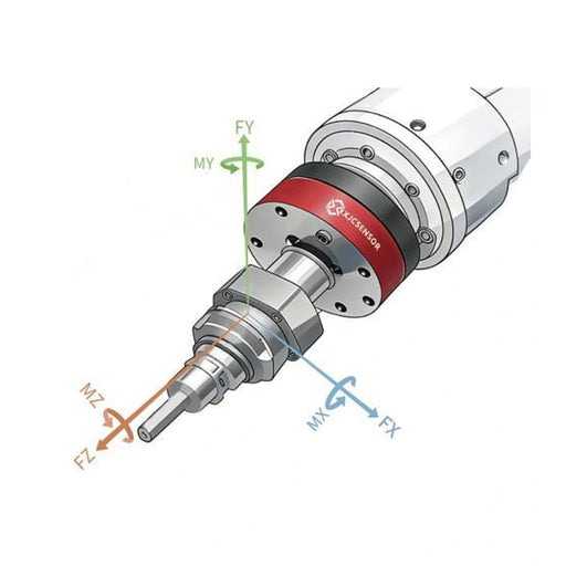 XJCSENSOR Robot Force Control Solution, 6-axis F/T sensor + compliance software — official XJCSENSOR brochure image on white background