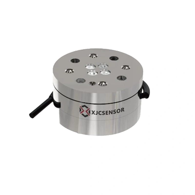 XJCSENSOR X-3A-D50-H17-B 3-Axis Force Sensor, Ø50 mm, with adapter plate — official XJCSENSOR brochure image on white background