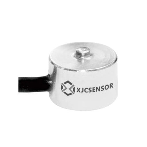 XJCSENSOR X-C01-08 Miniature Button Load Cell, Ø8 mm, 5–100 kg — official XJCSENSOR brochure image on white background