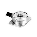 XJCSENSOR X-C01-12-W17-B Miniature Button Load Cell, flanged base 16.8 × 12 mm, 5–50 kg — official XJCSENSOR brochure image on white background