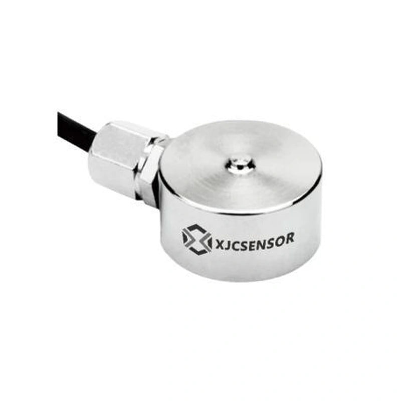 XJCSENSOR X-C01-12 Miniature Button Load Cell, Ø12 mm, 5–100 kg — official XJCSENSOR brochure image on white background