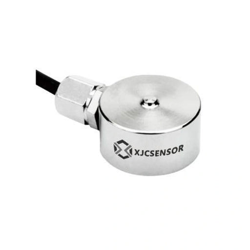 XJCSENSOR X-C01-12 Miniature Button Load Cell, Ø12 mm, 5–100 kg — official XJCSENSOR brochure image on white background