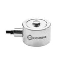 XJCSENSOR X-C01-13-H9.5 Miniature Button Load Cell, Ø12.7 × 9.5 mm, 5–100 kg — official XJCSENSOR brochure image on white background