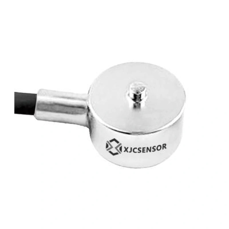 XJCSENSOR X-C01-9.5 Miniature Button Load Cell, Ø9.5 mm, 5–50 kg — official XJCSENSOR brochure image on white background