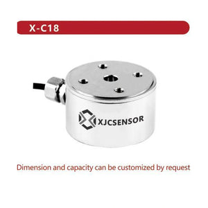 XJCSENSOR X-C18 Compression Load Cell, Ø41 mm, 5 kg–5 t, 0.05% class