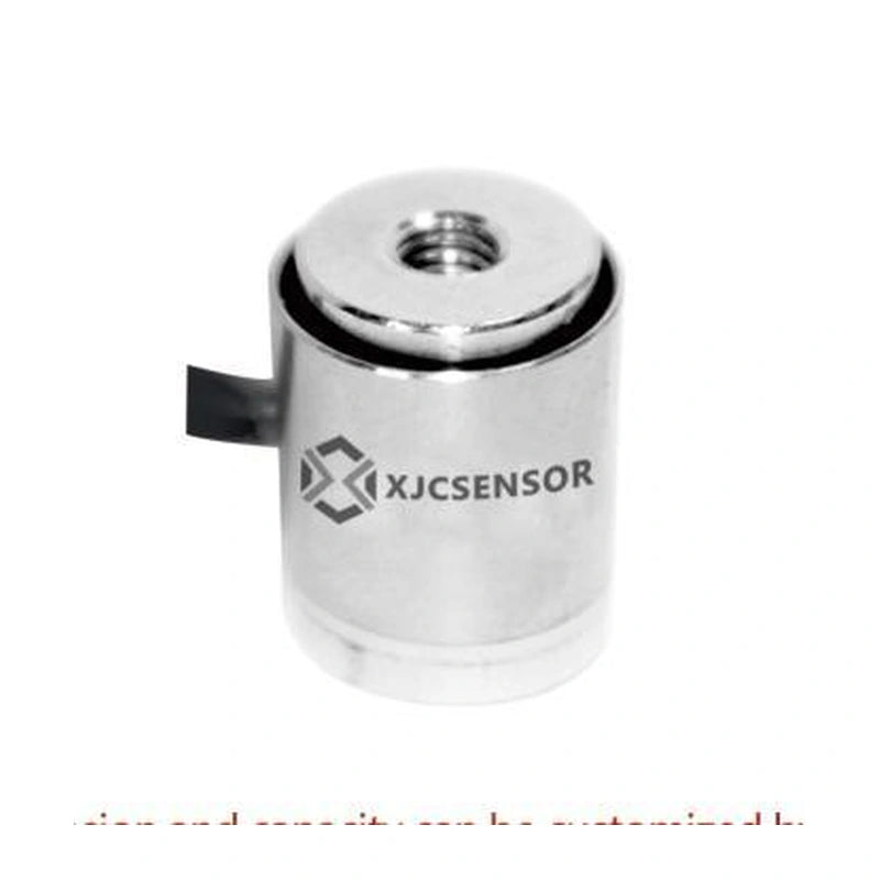 XJCSENSOR X-CS10-2M-H12-KL Micro Column Load Cell, Ø10 × 12 mm, 2–5 kg — official XJCSENSOR brochure image on white background
