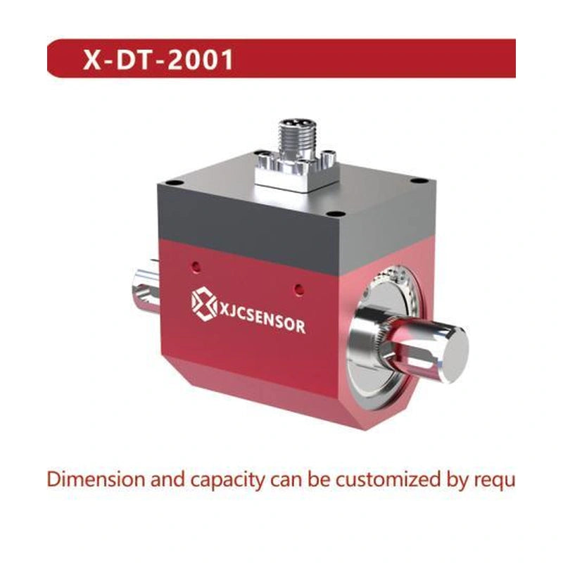 XJCSENSOR X-DT-2001 Dynamic Torque Sensor, non-contact, 0.05–500 Nm — official XJCSENSOR brochure image on white background