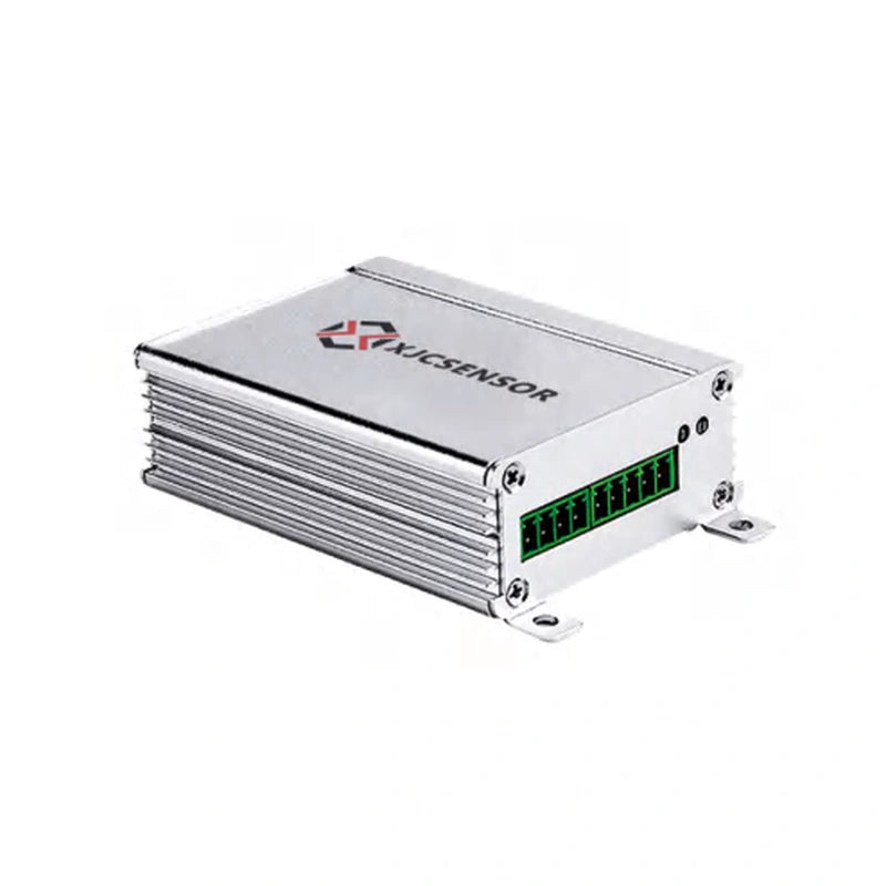 XJCSENSOR X-FA0 Analog Strain Gauge Amplifier, 0–5 V / 0–10 V / ±5 V / 4–20 mA — official XJCSENSOR brochure image on white background