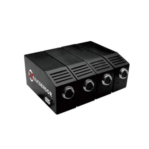 XJCSENSOR X-GMPS-1M Multi-Channel Probe Networking Module, RS485 Modbus RTU, 4 probes per module — official XJCSENSOR brochure image on white background