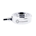 XJCSENSOR X-H80 Through-Hole Load Cell, Ø80 mm, M30×1.5 bore, 0.5–5 t — official XJCSENSOR brochure image on white background