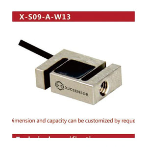 XJCSENSOR X-S09-A-W13 Micro S-Beam Load Cell, 13 mm, 5–20 kg