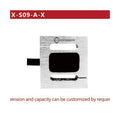 XJCSENSOR X-S09-A-X Micro S-Beam Load Cell, 1–10 kg — official XJCSENSOR brochure image on white background