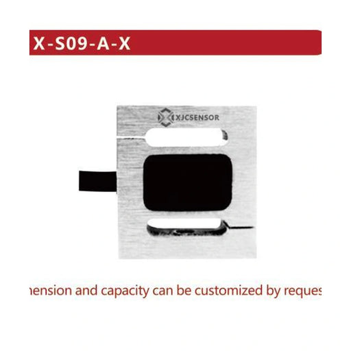 XJCSENSOR X-S09-A-X Micro S-Beam Load Cell, 1–10 kg — official XJCSENSOR brochure image on white background