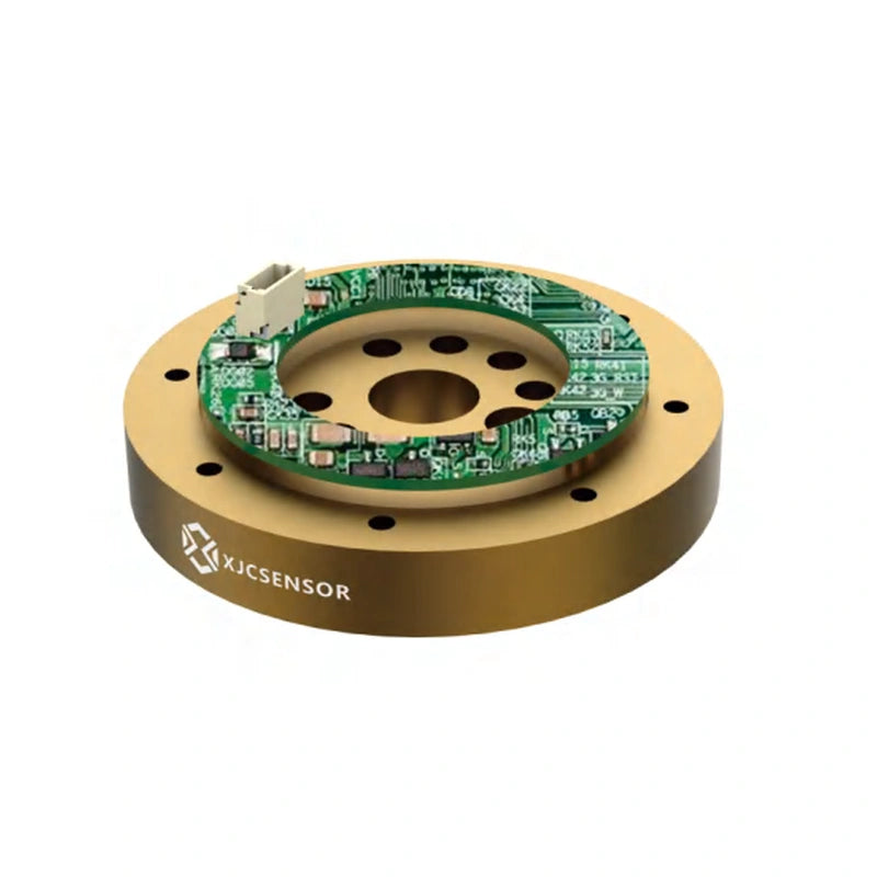 XJCSENSOR X-ST208-A Joint Torque Sensor, 7.5 Nm, Ø40.5 mm, 0.5–4.5 V — official XJCSENSOR brochure image on white background