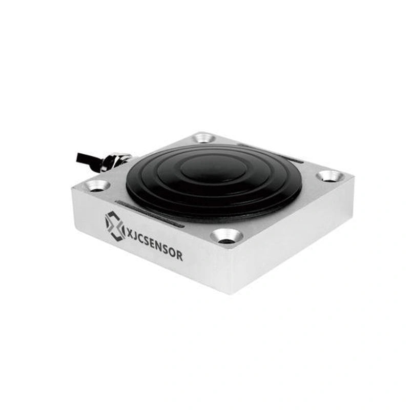 XJCSENSOR X-TS-PP Brake Pedal Force Sensor, 70 × 70 mm plate, 20–150 kg, 0–5 V — official XJCSENSOR brochure image on white background